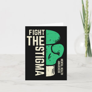 Tarjeta Salud Mental Lucha contra el estigma Boxeo Concien