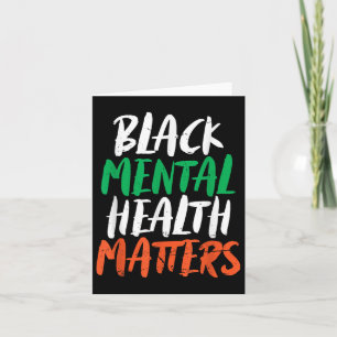 Tarjeta Salud Mental Negra S _ Conciencia sobre la salud m