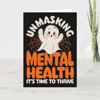 Tarjeta Salud Mental Revelando la Salud Mental Halloween 