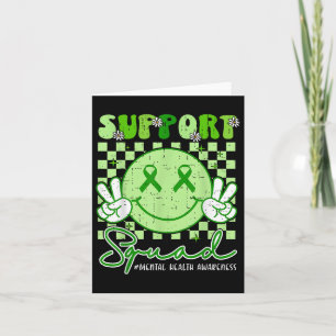 Tarjeta Salud Mental S Conciencia Apoyo Squad Smile Face