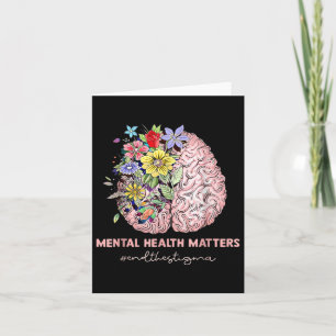 Tarjeta Salud Mental S Conciencia Hombres Mujeres Tee Neur