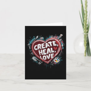 Tarjeta Salud Mental S Crear Amor Curativo Terapia De Arte