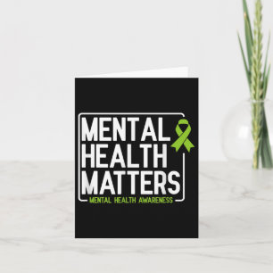 Tarjeta Salud Mental S Hombres Mujeres Niños Conscientes D