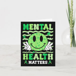 Tarjeta Salud Mental S Sensibilización Sonrisa Cara Hombre