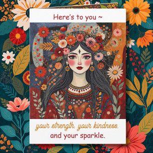 Tarjeta ¡Salud por Ustedes! Día Internacional de la Mujer