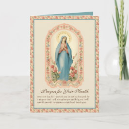 Tarjeta Salud Sana Oración Religiosa Melocotón Floral