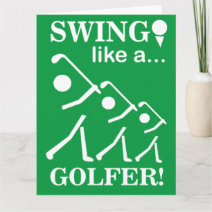 Tarjeta Saluda al Golf como un Golfista