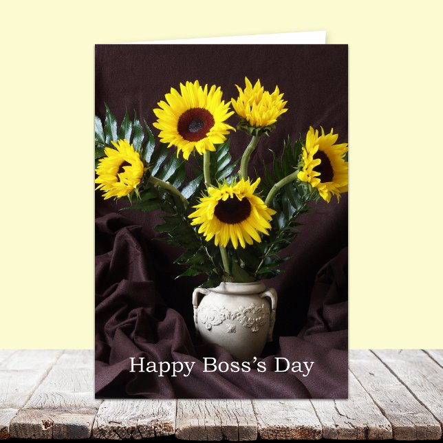 Tarjeta Saludable Saludo del Día del Jefe — Sunflowers (Subido por el creador)