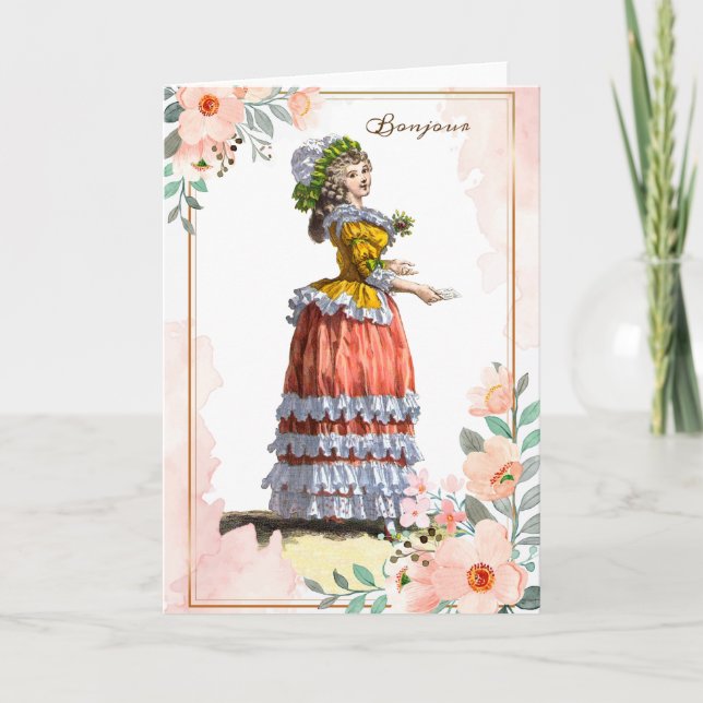 Tarjeta Saludo a Marie Antoinette Amistad (Anverso)