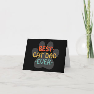 Tarjeta Saludo al mejor papá del gato Personalizado