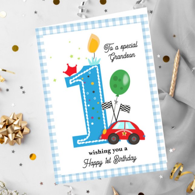 Tarjeta Saludo al primer Carreras de cumpleaños de su niet (Subido por el creador)