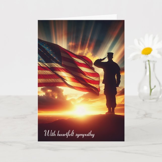 Tarjeta Saludo Al Soldado Estadounidense Por Su Solidarida (Planta pequeña)