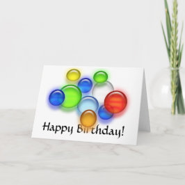 Tarjeta - Saludo - Burbujas de cumpleaños
