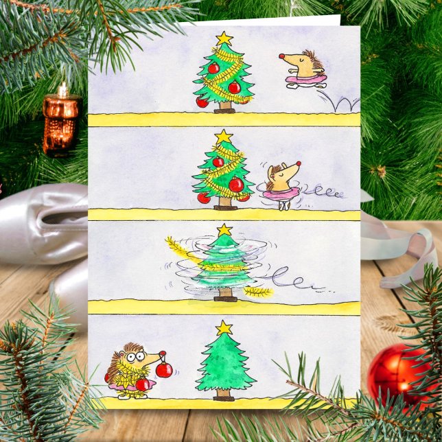 Tarjeta Saludo cómico del ballet de Navidad  (Subido por el creador)
