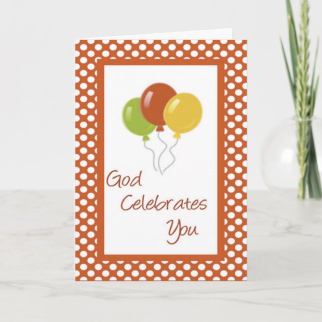 Tarjeta Saludo cristiano del cumpleaños (Anverso)