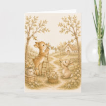 Saludo de acuarela Cottage Meadow 