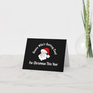 Tarjeta Saludo de alguien que recibe carbón para Navidad