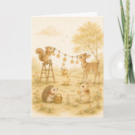 Tarjeta Saludo de amistad de Pequeñas Estrellas