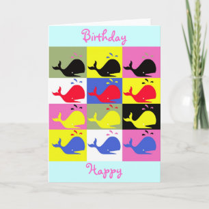 Tarjeta Saludo de Andy Whale-Hole™_"Cumpleaños Feliz"