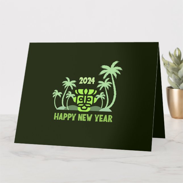 TARJETA SALUDO DE AÑO NUEVO 2024 (Planta pequeña)