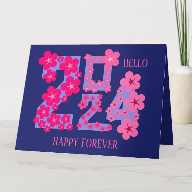 TARJETA SALUDO DE AÑO NUEVO 2024 DE HERMANA (Anverso)