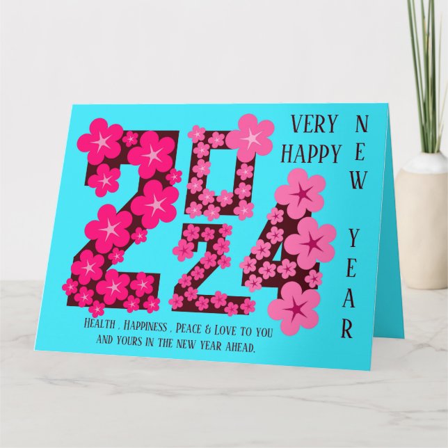 TARJETA SALUDO DE AÑO NUEVO 2024 DE HERMANA (Anverso)