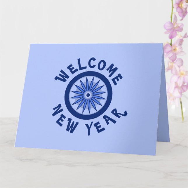 TARJETA SALUDO DE AÑO NUEVO PARA CUALQUIERA (Orquídea)