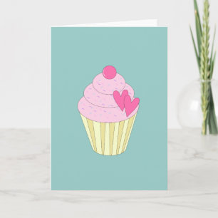 Tarjeta saludo de color turquesa