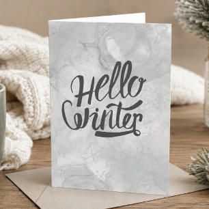 Tarjeta Saludo de copo de nieve de invierno
