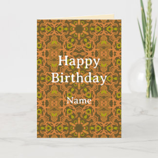 Tarjeta Saludo de cumpleaños con arte de mandala líquido