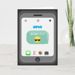 Tarjeta Saludo de cumpleaños con Emoji