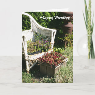 Tarjeta Saludo de cumpleaños con encanto floral de campo