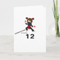 Saludo de cumpleaños con tema de Ninja