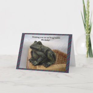 Tarjeta Saludo de cumpleaños de rana divertida