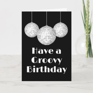 Tarjeta Saludo de cumpleaños divertido con bola de discote
