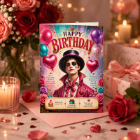 Saludo de cumpleaños en el País de las Maravillas