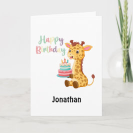 Tarjeta Saludo de cumpleaños feliz a los niños (personaliz