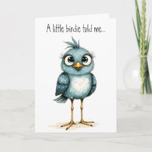 Tarjeta Saludo de cumpleaños feliz pájaro azul extravagant