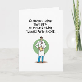 Tarjeta Saludo de cumpleaños número 58 de una mujer