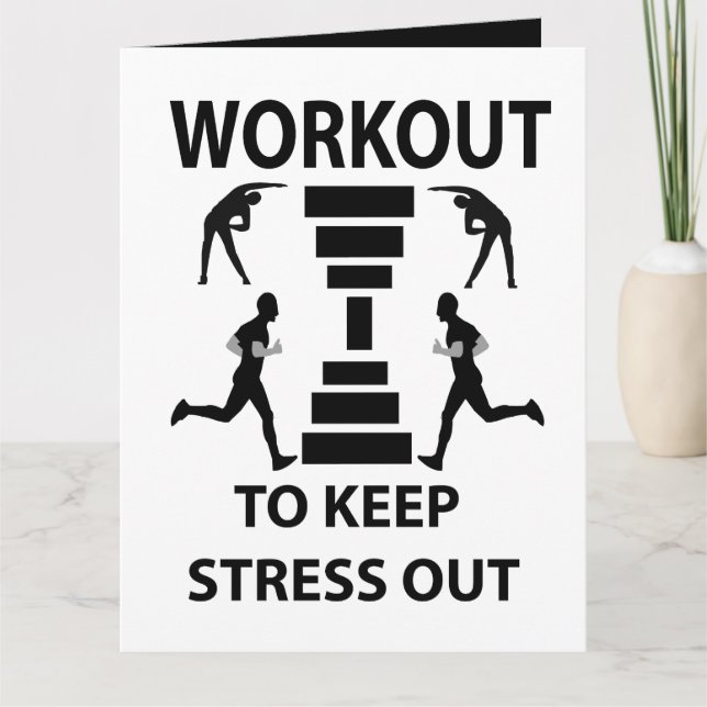 Tarjeta Saludo de ejercicio de fitness (Anverso)