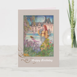 Tarjeta Saludo de encargo de hadas mágico del cumpleaños