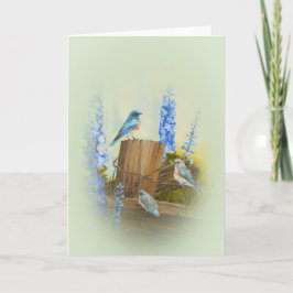 Tarjeta Saludo de familia Bluebird