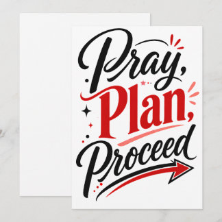 Tarjeta Saludo de fe inspirador para orar planificar y pro