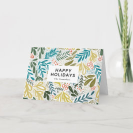 Tarjeta Saludo de feriado botánico de Bramble