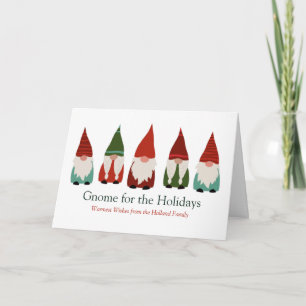 Tarjeta Saludo de feriado de navidades Gnomes