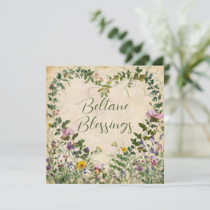 Tarjeta Saludo de Fiesta de Beltane