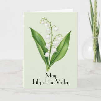Tarjeta Saludo de flores de lirio de mayo