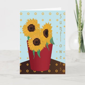 Tarjeta Saludo de girasol