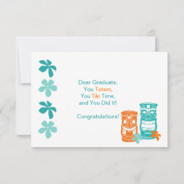 Tarjeta Saludo de graduación de Tiki Totem