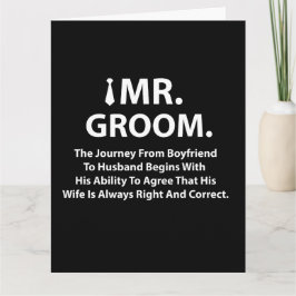 Tarjeta Saludo de Groom Bachelor Party